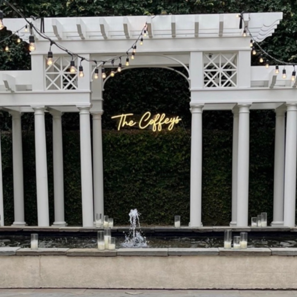 The Coffeys warm white neon sign 55”
